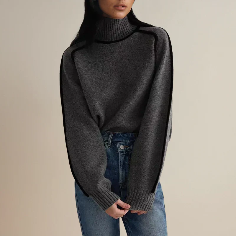 Women’s Sweater | Folded High Neck Design