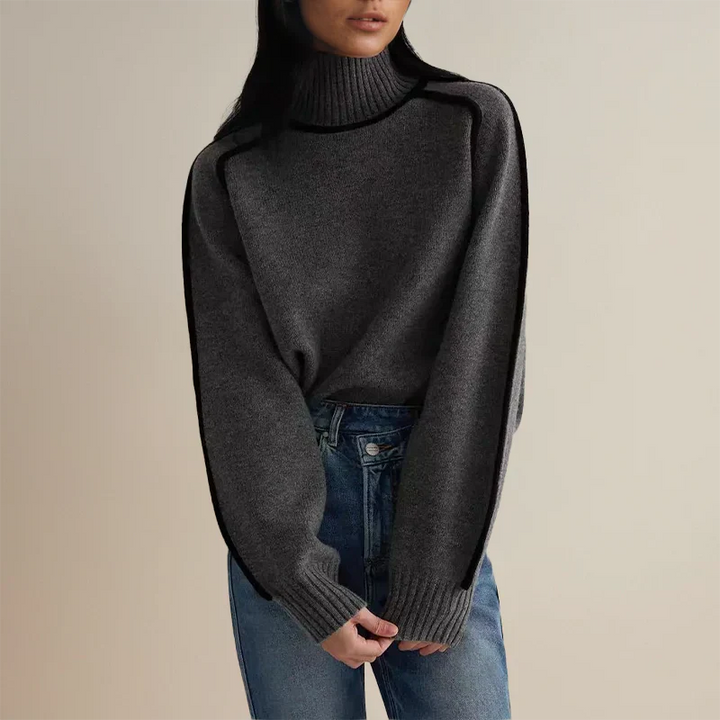 Women’s Sweater | Folded High Neck Design