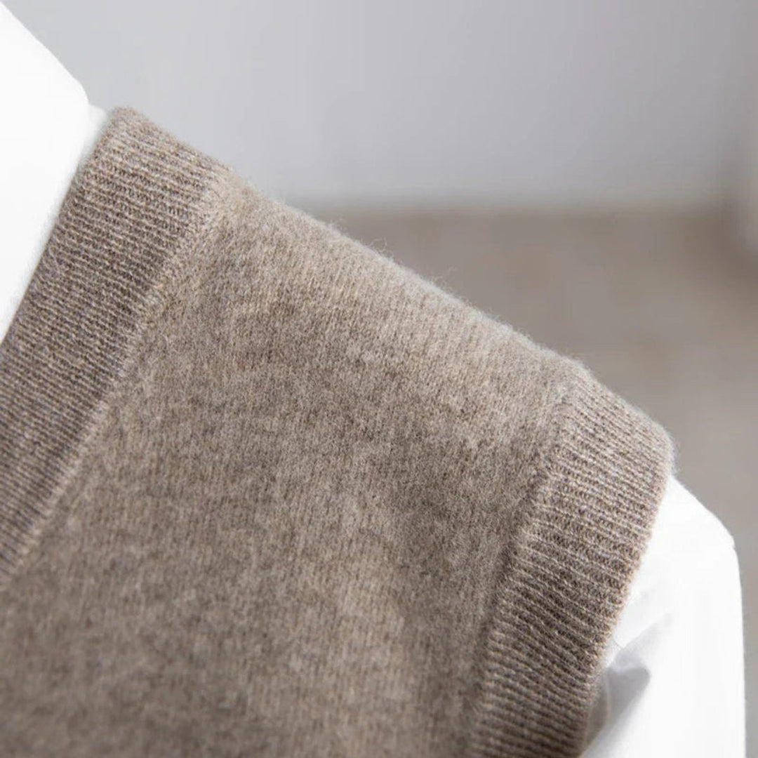 Archer | Men's Merino Wool V-Neck Sweater Vest Layering Knit