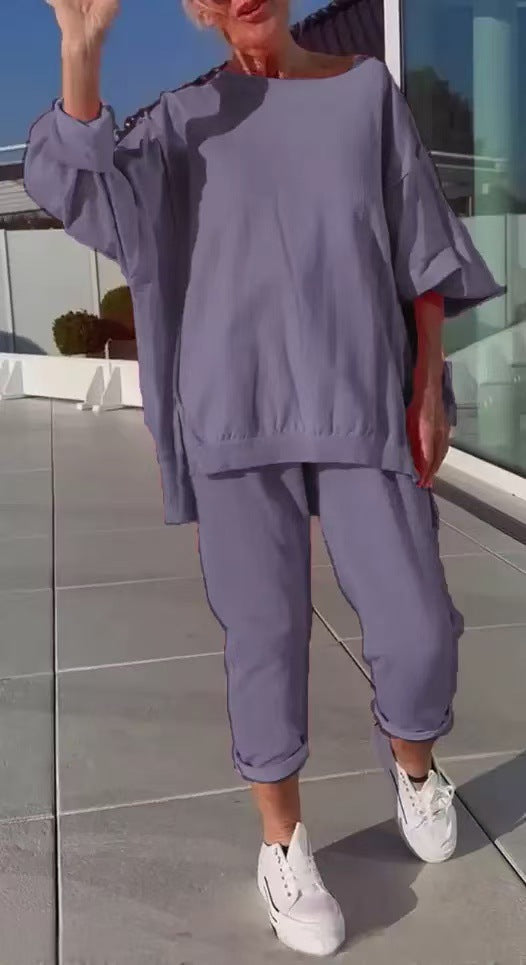 Women’s Loungewear | Loose Pullover and Ankle Pants