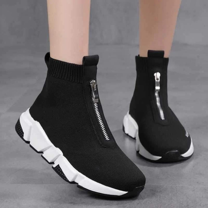 Boots For Women | Slip On Zipper Detail