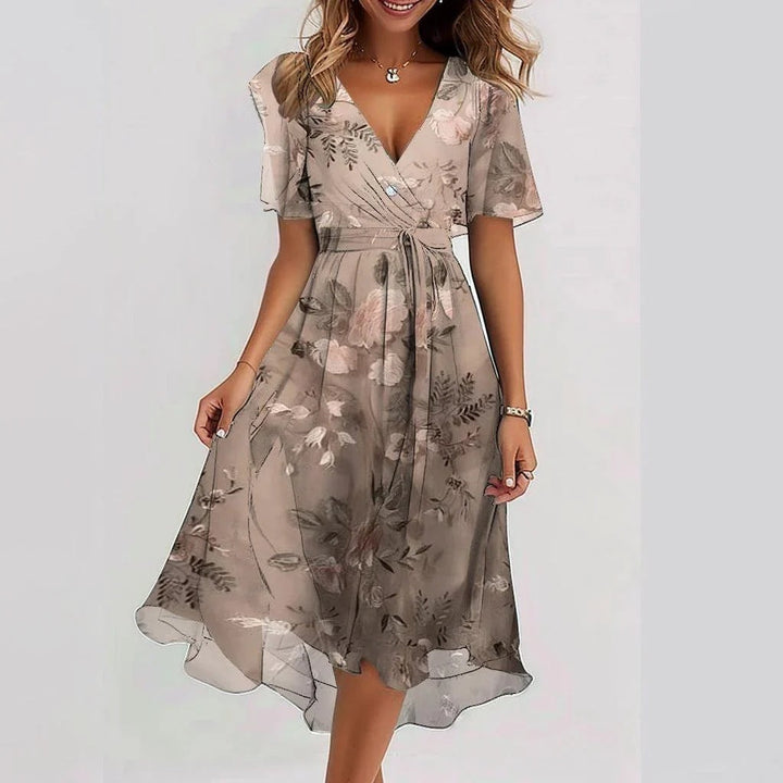Women's Summer Dress | Wrap-Style Midi