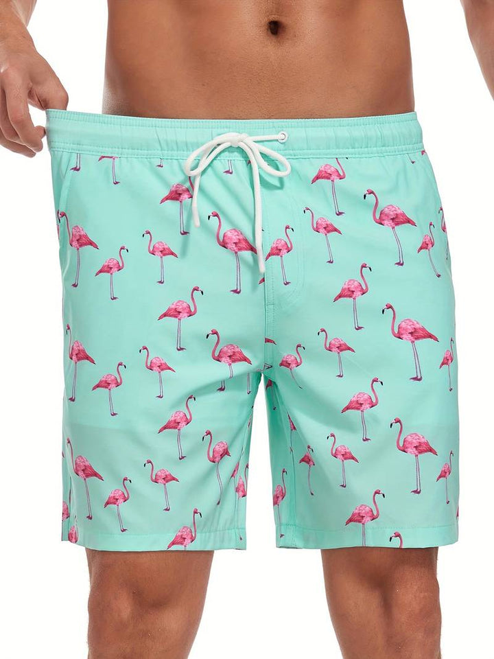 Men's Swim Trunks | Flamingo Print