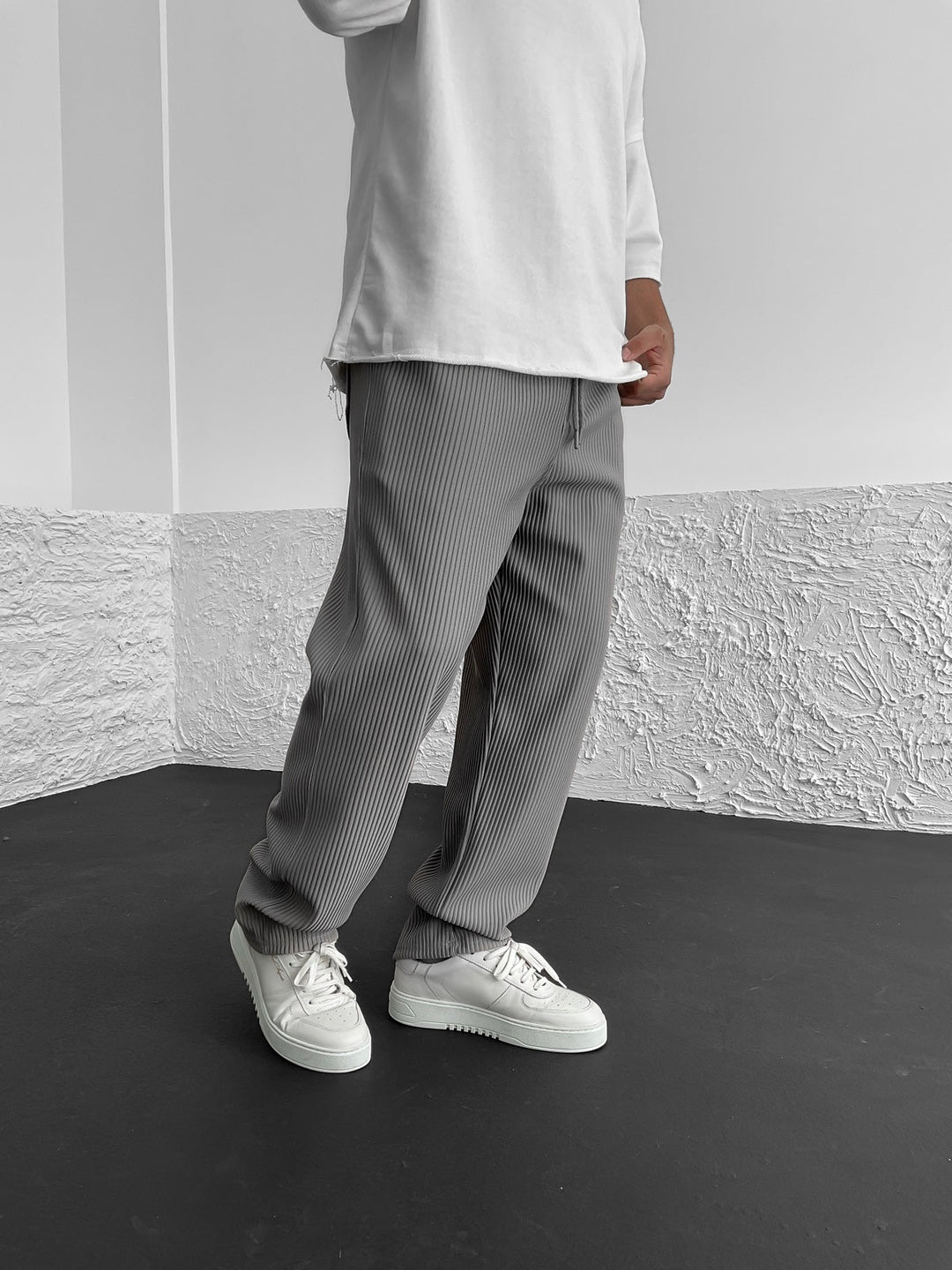 Men’s Lounge Pants | Vertical Stripe Wide Leg