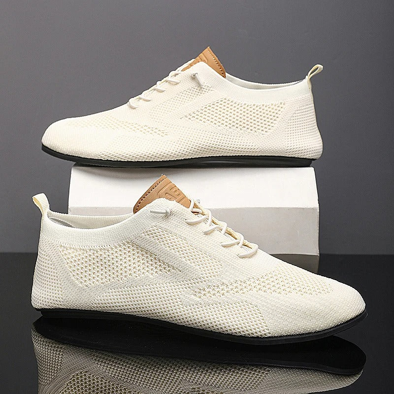 Men's Slip on Shoes | Low-Top Knit Lace Detail