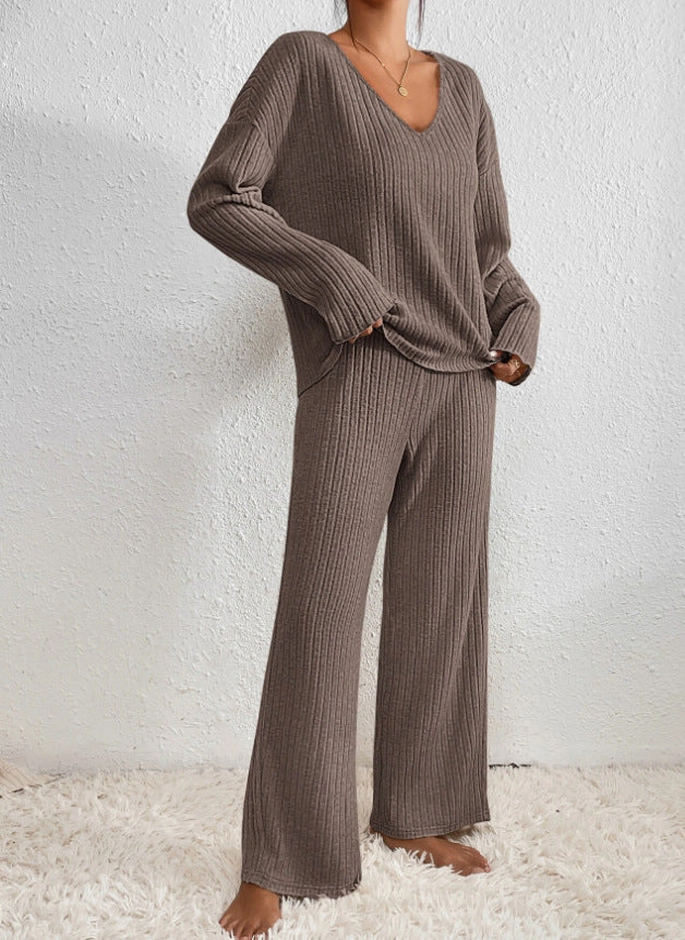 Women’s Loungewear | Long Sleeve Top and Wide Leg Pants