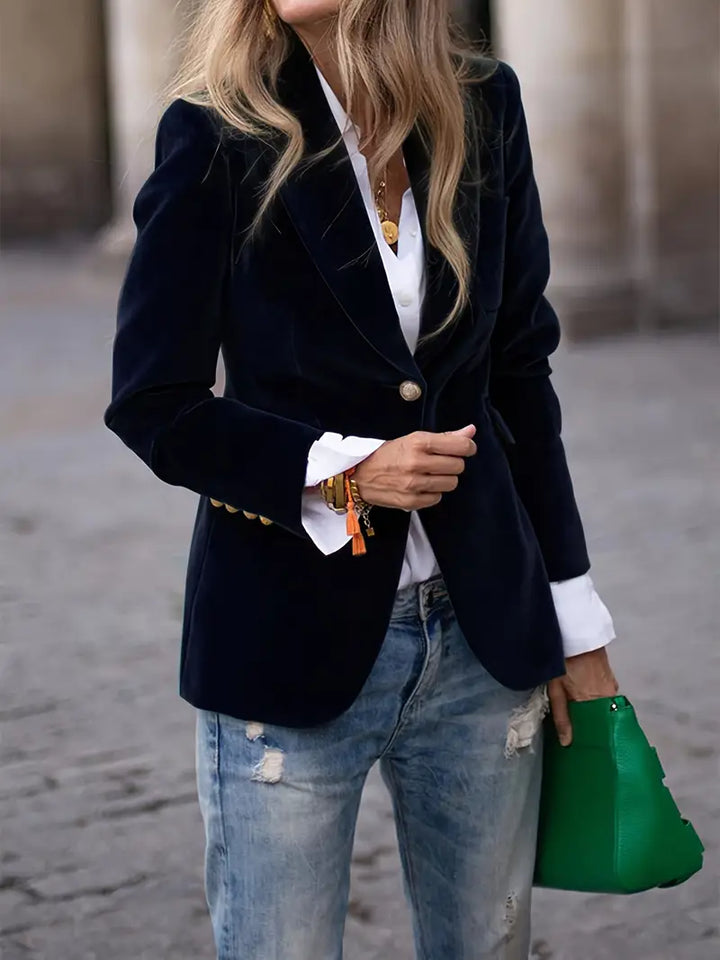 Women's Blazer | Single Button Notched Lapel