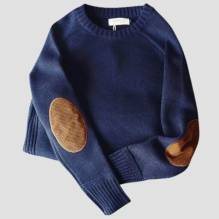 Men’s Sweater | Crew Neck Elbow Patch