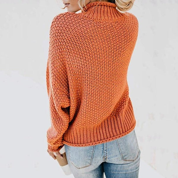 Women's Sweater | Textured Knit Surface Long Sleeve