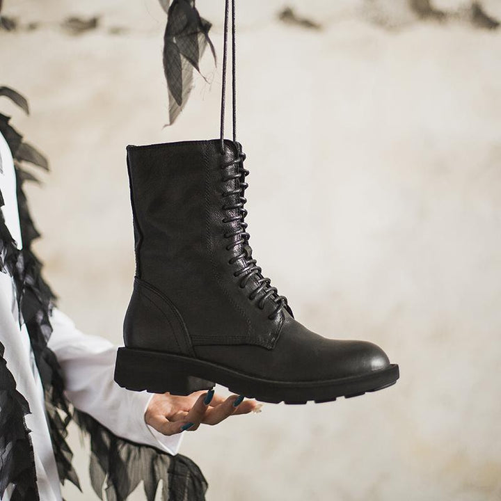 Boots For Women | Textured Sole Lace Up