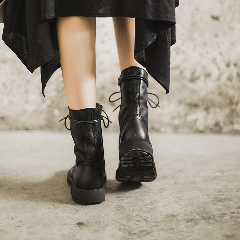 Boots For Women | Textured Sole Lace Up