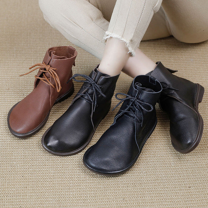 Boots For Women | Lace-Up Flat Sole