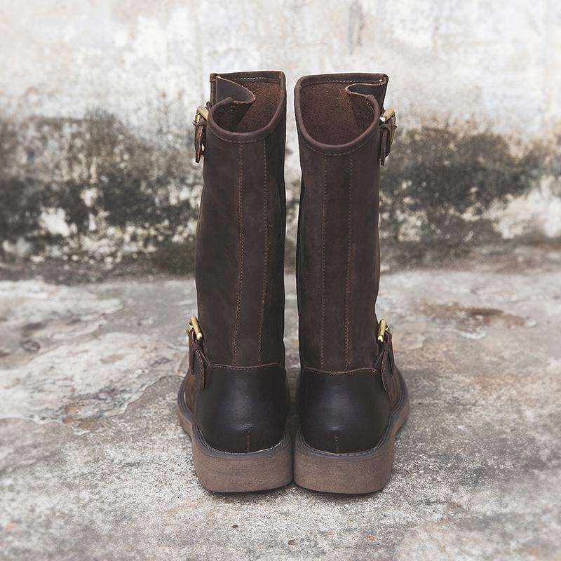 Boots For Women | Round Toe Low Heel
