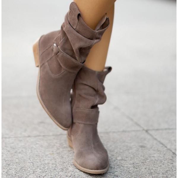 Boots For Women | Slouch-style Structure Rounded Toe