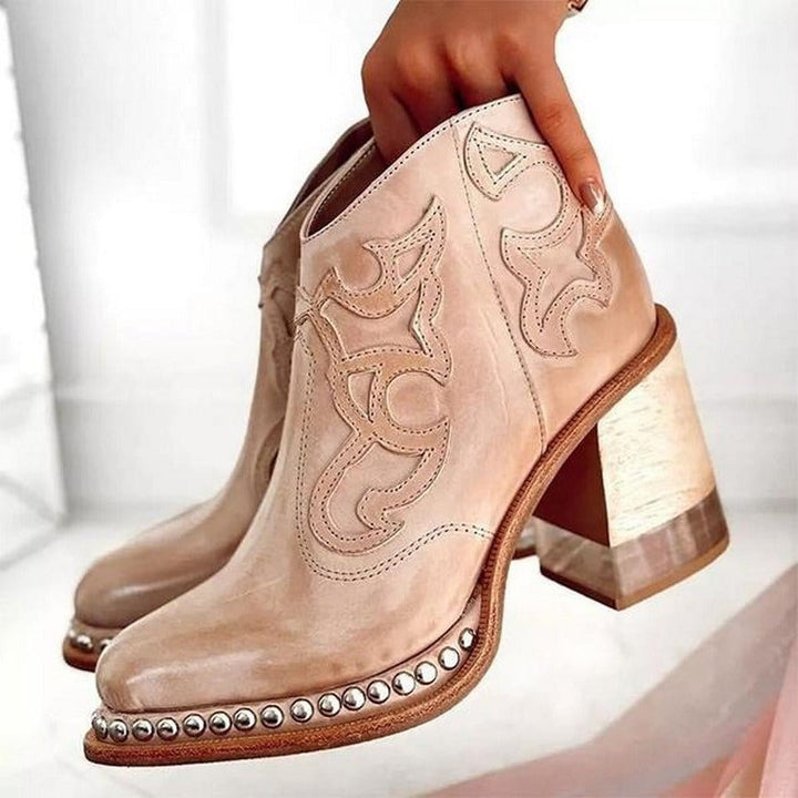 Boots for Women | Decorative Panel Rounded Toe