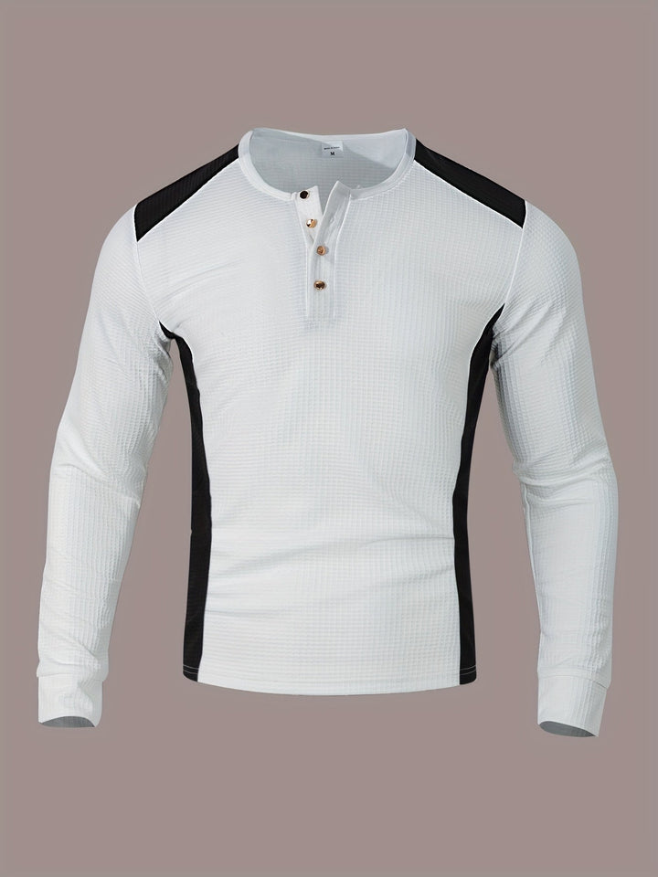 Bowen | Textured Long-Sleeve Henley