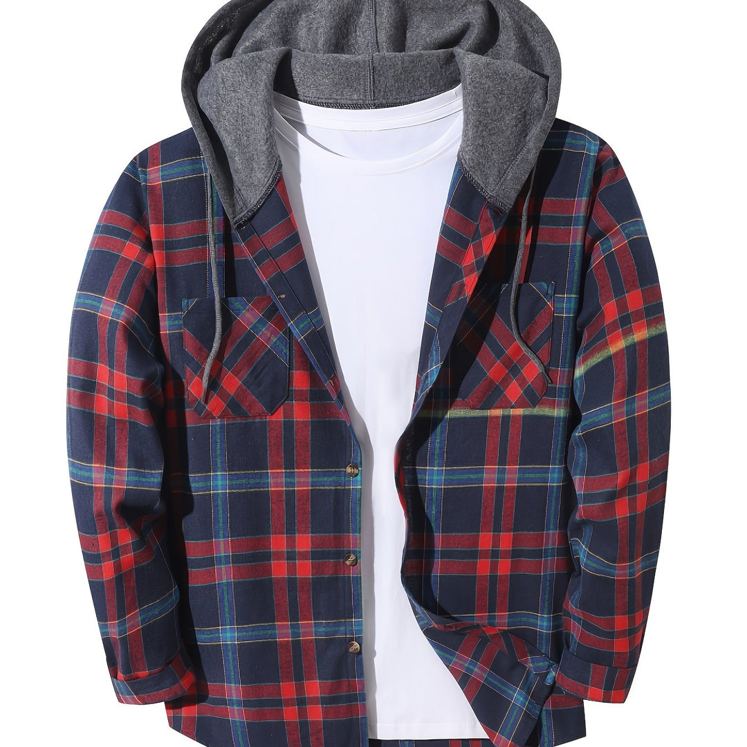 Bradley | Checked Hooded Shirt