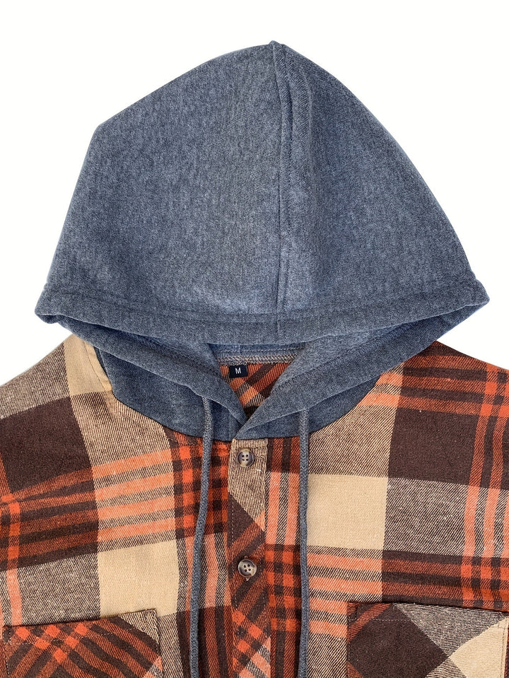 Bradley | Checked Hooded Shirt