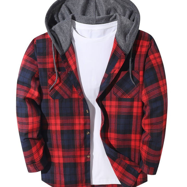 Bradley | Checked Hooded Shirt
