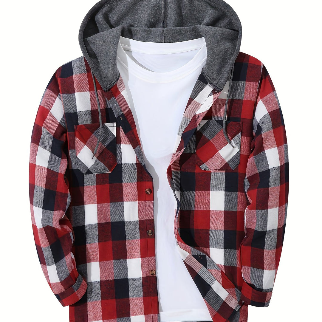 Bradley | Checked Hooded Shirt