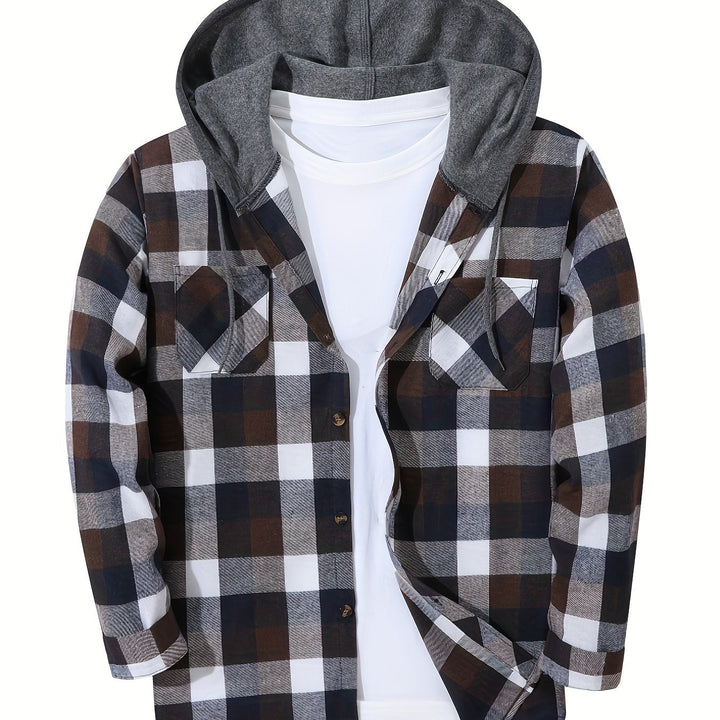 Bradley | Checked Hooded Shirt