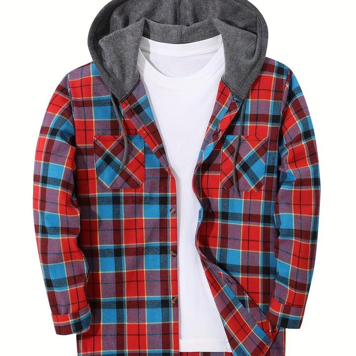 Bradley | Checked Hooded Shirt