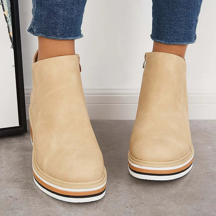 Boots for Women | Side Zip Wedge