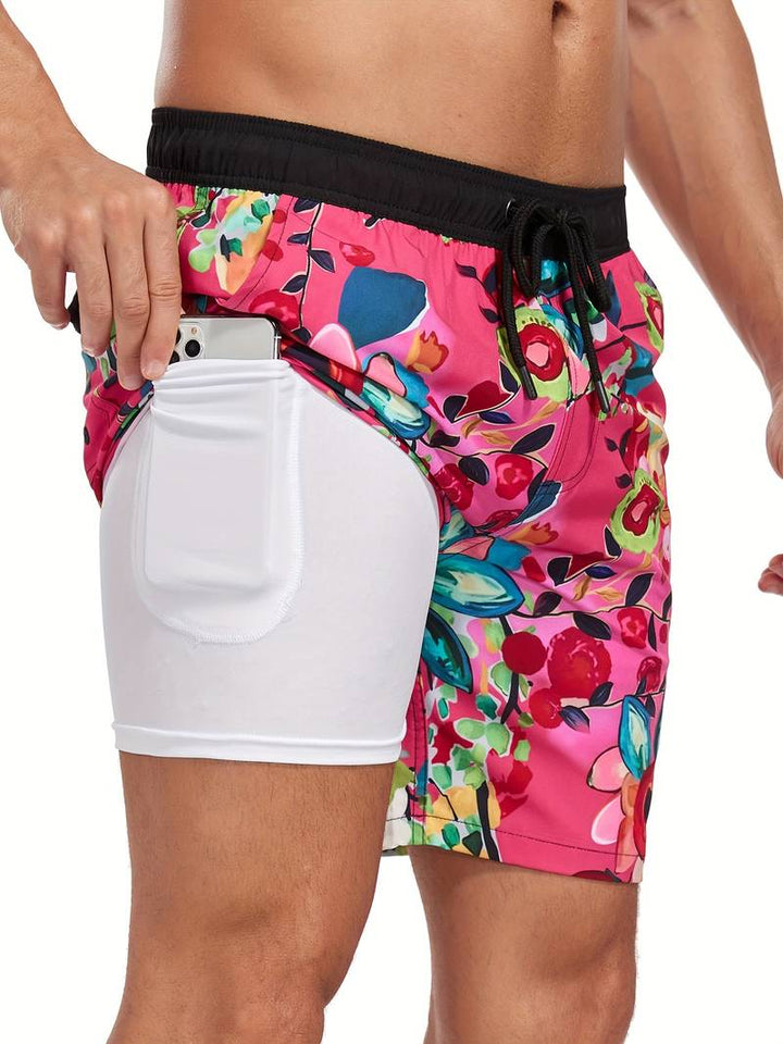 Men's Swim Trunks | Flamingo Print