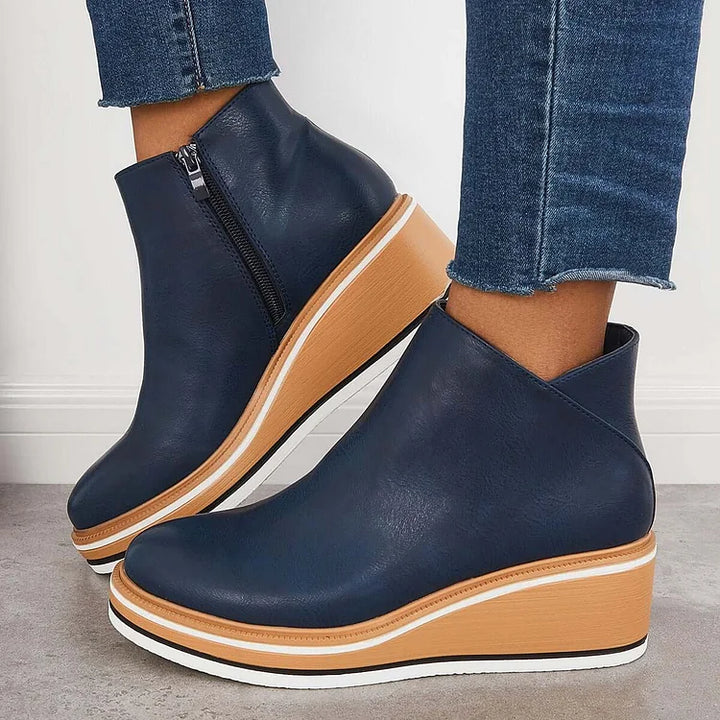 Boots for Women | Side Zip Wedge