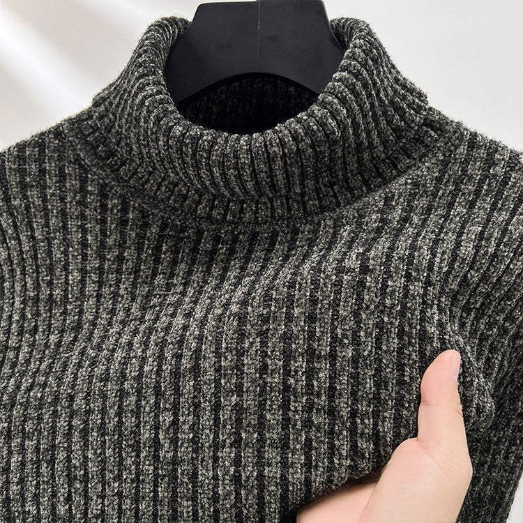 Men’s Sweater | High Neck Ribbed Design