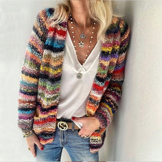 Women’s Cardigan | Multicolor Pattern