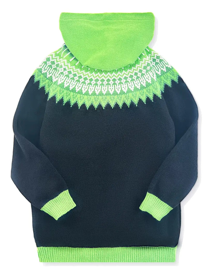 Women’s Cardigan |  Patterned Upper Section