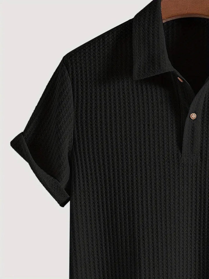 Men’s Polo Shirt | Solid Textured Design