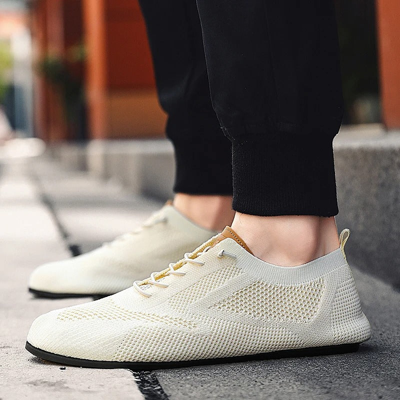 Men's Slip on Shoes | Low-Top Knit Lace Detail