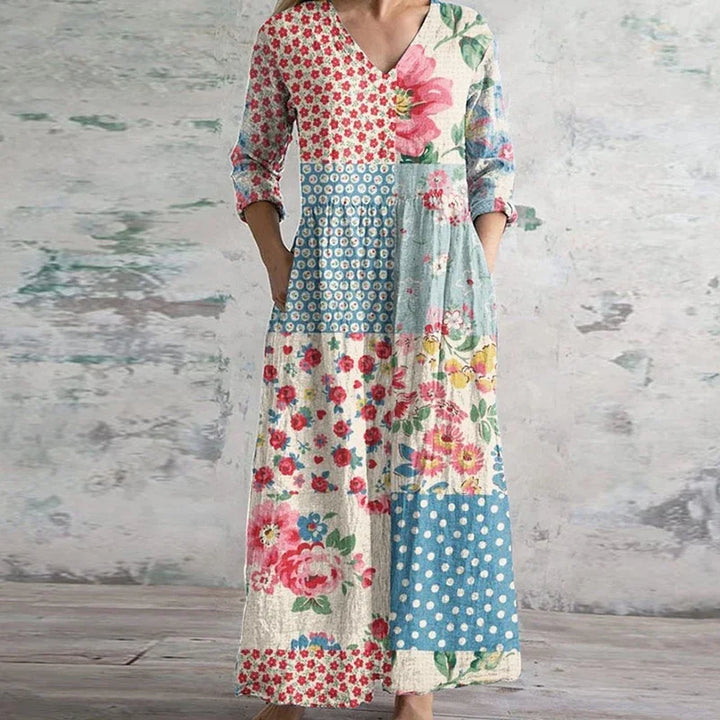 Women's Dress | Patchwork Panels Maxi