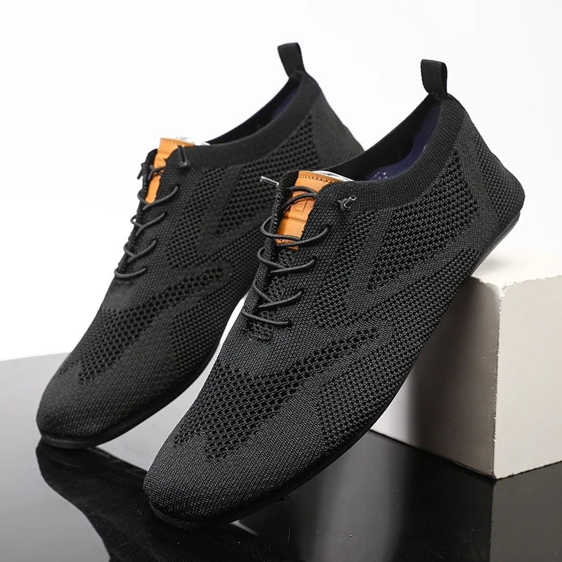 Men's Slip on Shoes | Low-Top Knit Lace Detail