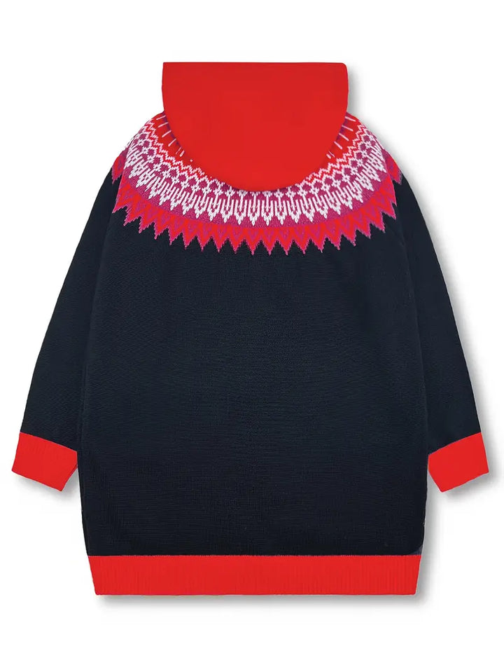 Women’s Cardigan |  Patterned Upper Section