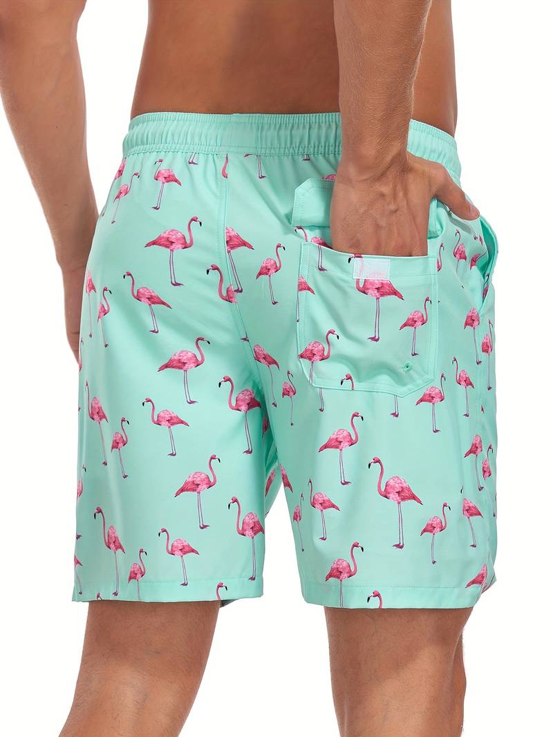Men's Swim Trunks | Flamingo Print