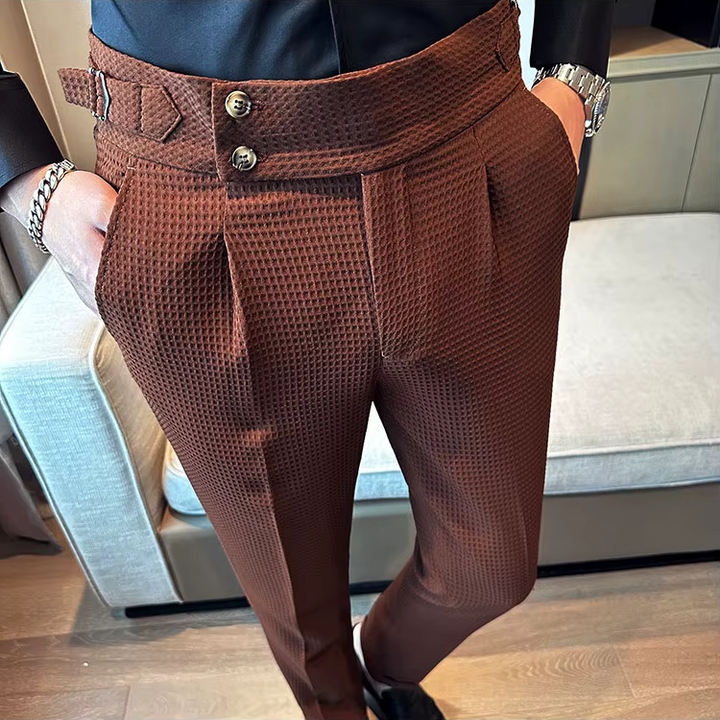 Men’s Trousers | Textured Pleat Front