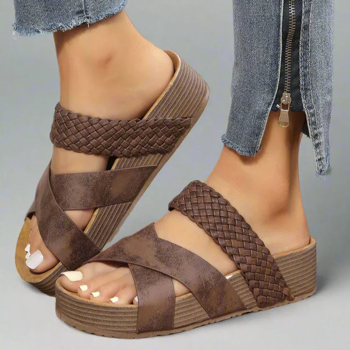 Sandals For Women | Multi Strap Slide Platform Sole