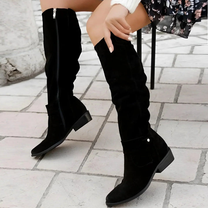 Boots For Women | Block Heel Knee-High