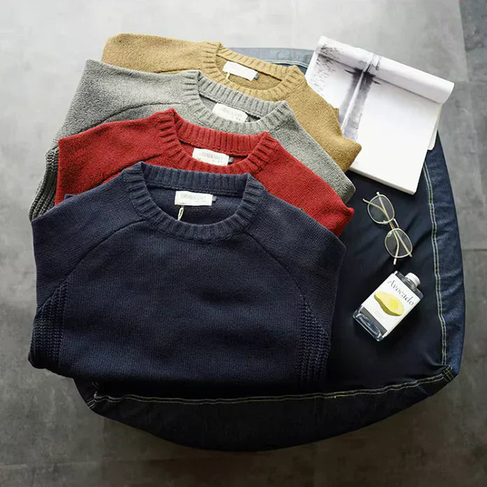 Men’s Sweater | Crew Neck Elbow Patch