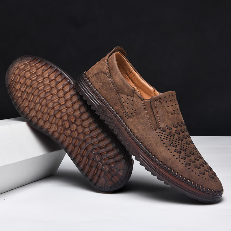 Men's Loafers | Perforated Textured Upper