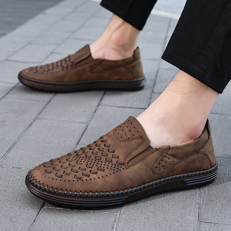 Men's Loafers | Perforated Textured Upper