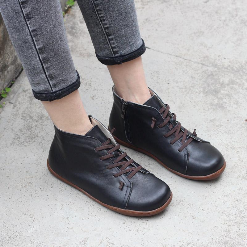 Boots for Women | Side Zipper Flat