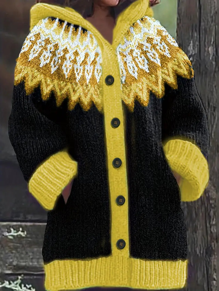 Women’s Cardigan |  Patterned Upper Section