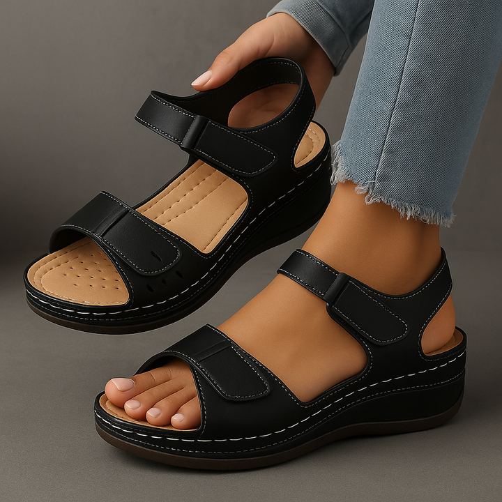 Sandals For Women | Hook And Loop Strap Platform