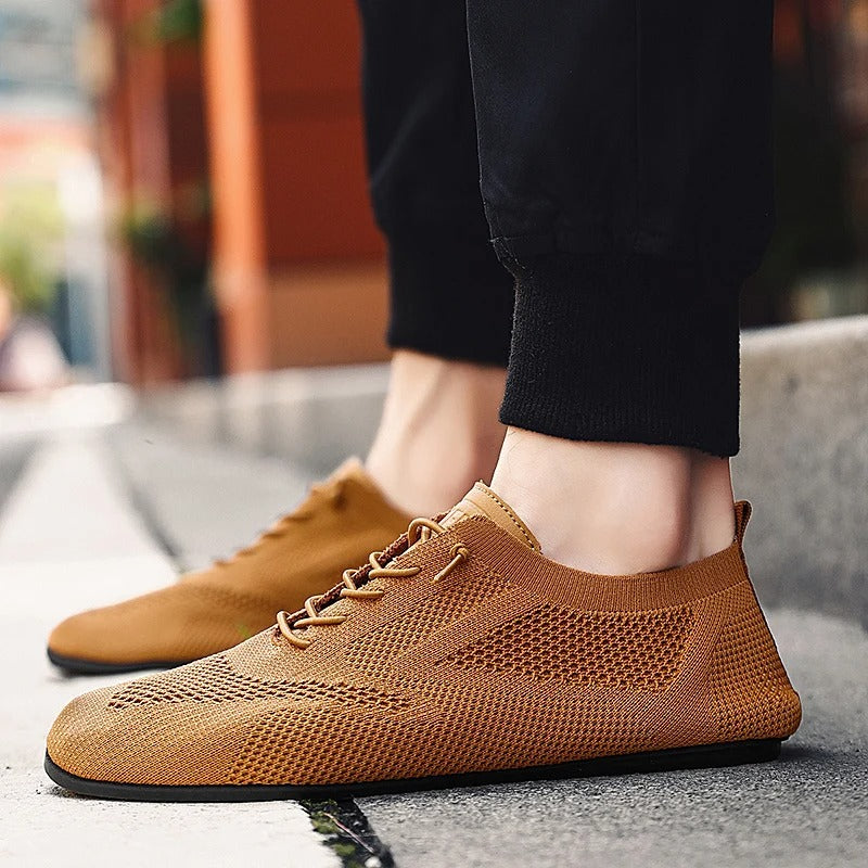 Men's Slip on Shoes | Low-Top Knit Lace Detail