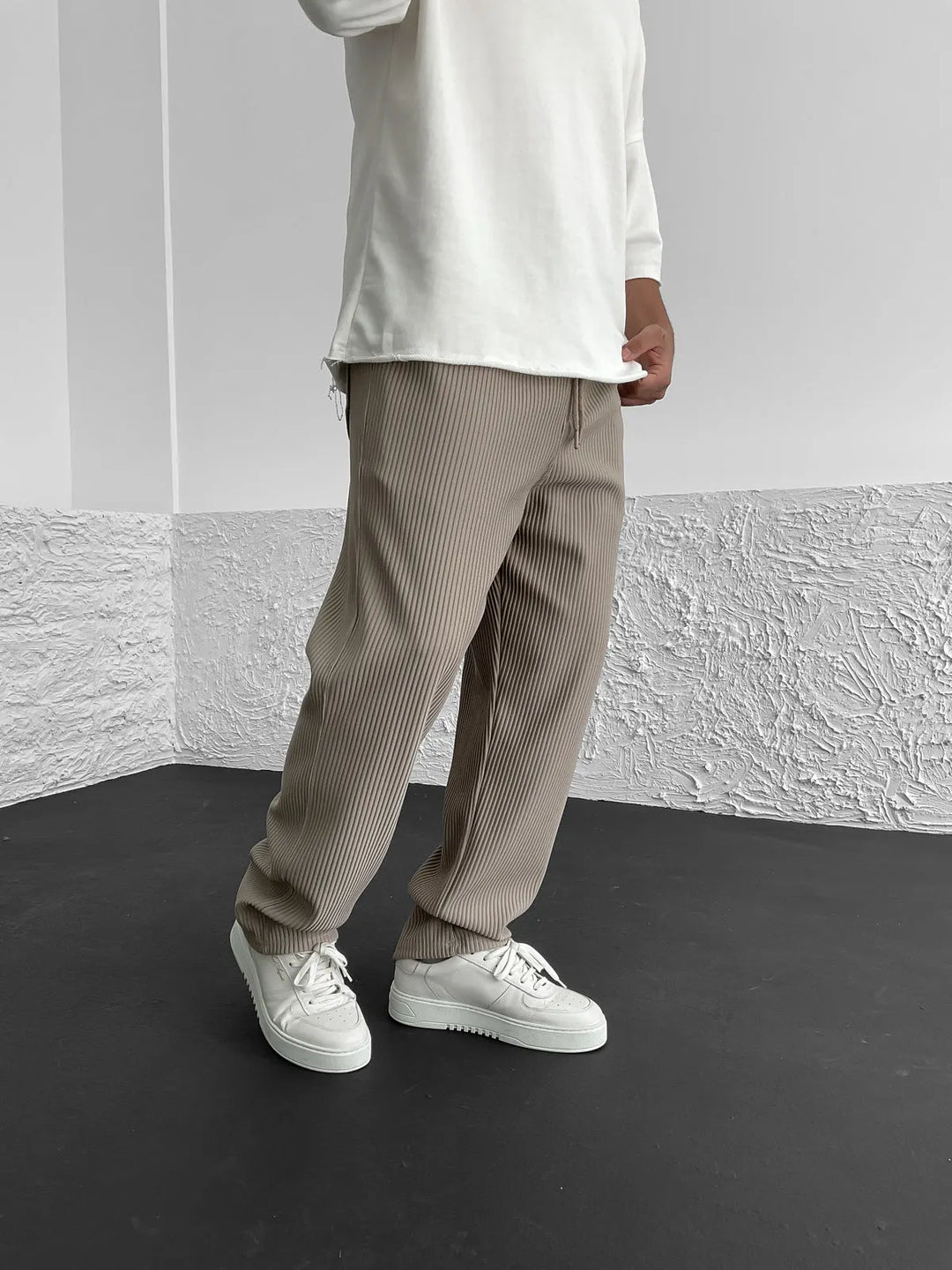 Men’s Lounge Pants | Vertical Stripe Wide Leg