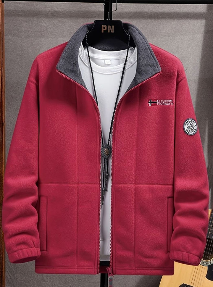 Elias | Men's Classic Full-Zip Stand-Collar Outdoor Fleece Jacket